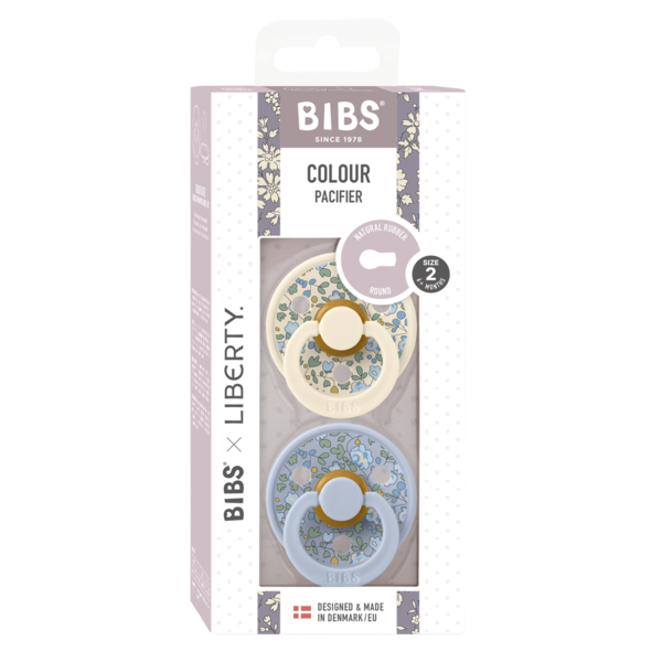 Bibs Liberty napp latex eloise dusty blue mix 6-18mån 2-pack 