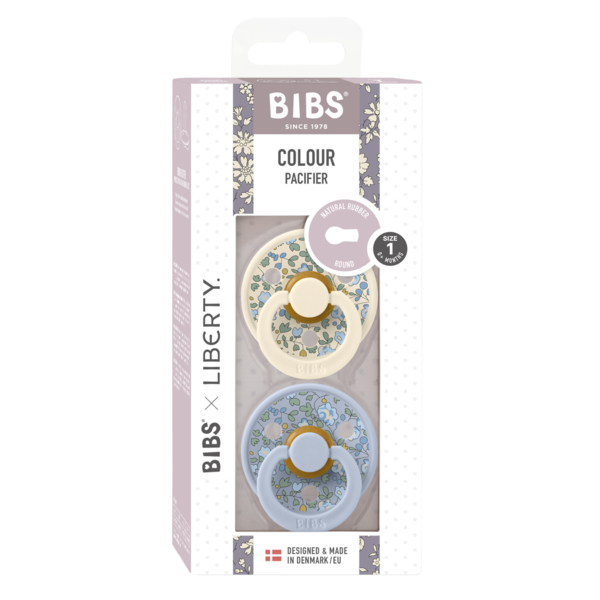 Bibs Liberty napp latex eloise dusty blue mix 0-6mån 2-pack 