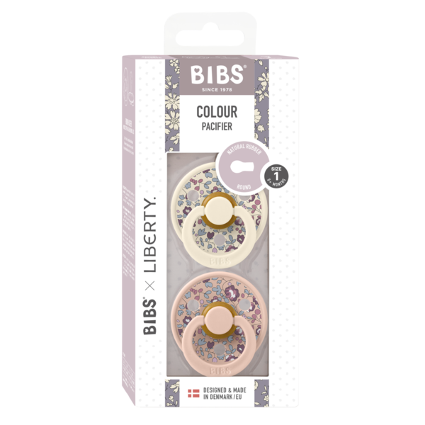 Bibs Liberty napp latex eloise blush mix 0-6mån 2-pack 