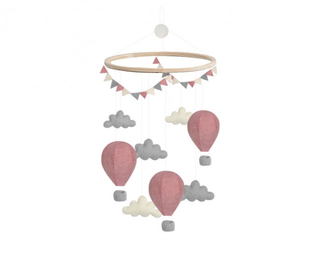 Gamcha sängmobil luftballong rosa 