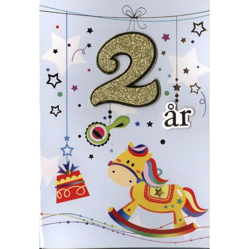 Spaderteam kort handgjort 2 år blå