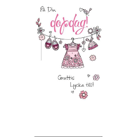 Spaderteam kory på din dopdag grattis lycka till rosa