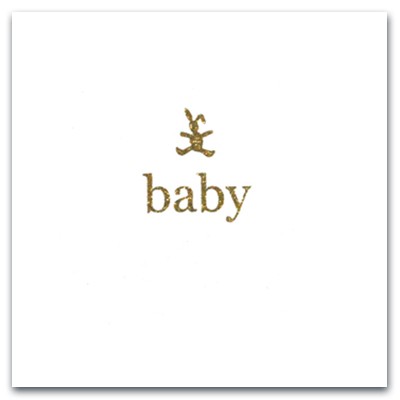 Nobhill kort baby kanin guld