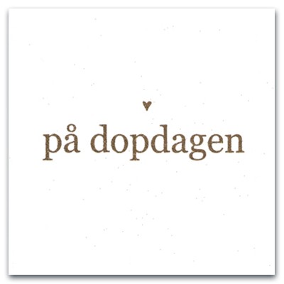 Nobhill kort på dopdagen guldtext