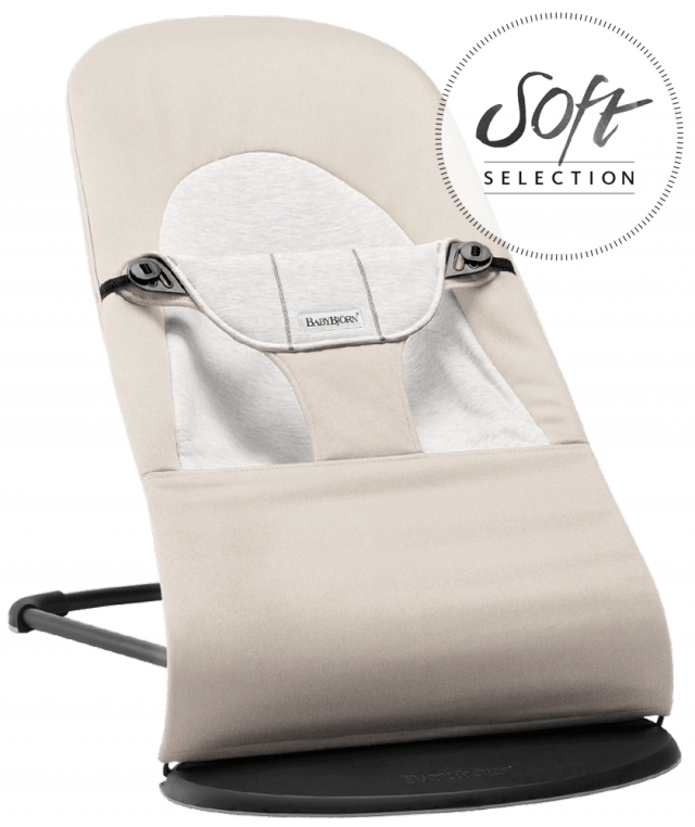 Babybjörn babysitter balance soft beige/grå cotton/jersey