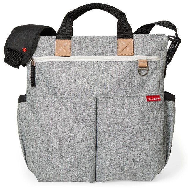 Skip hop skötväska duo signature grey melange