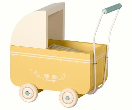 Maileg dockvagn 17,5 cm gul
