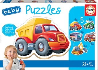 Babypussel fordon 5-bitar