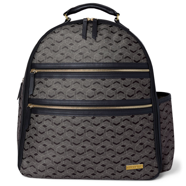 Skip hop skötväska/ryggsäck deco saffiano Interweaved lines