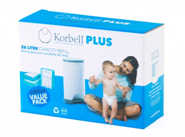 Korbell plus blöjpåse refill 3-pack