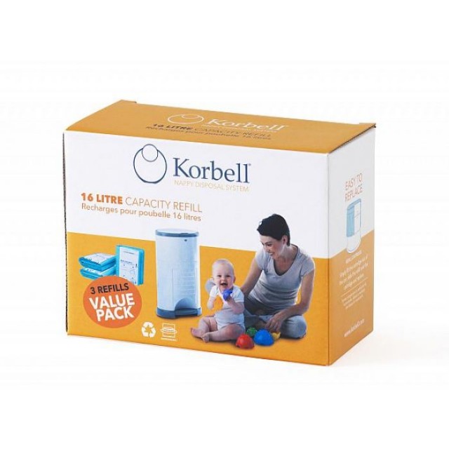 Korbell blöjpåse refill 3-pack 