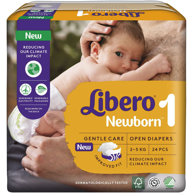 Libero blöjor newborn storlek 1. 2-5 kg