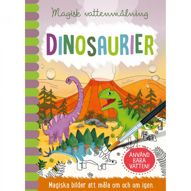 Magisk vattenmålning bok dinosaurer