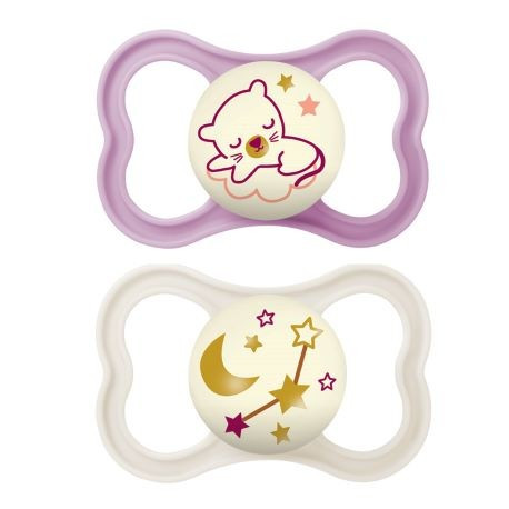 Mam napp air night 16-36mån 2-pack rosa