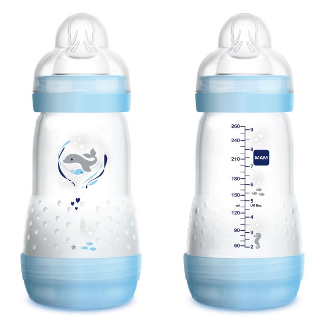 Mam nappflaska easy start 260 ml blå 2-pack