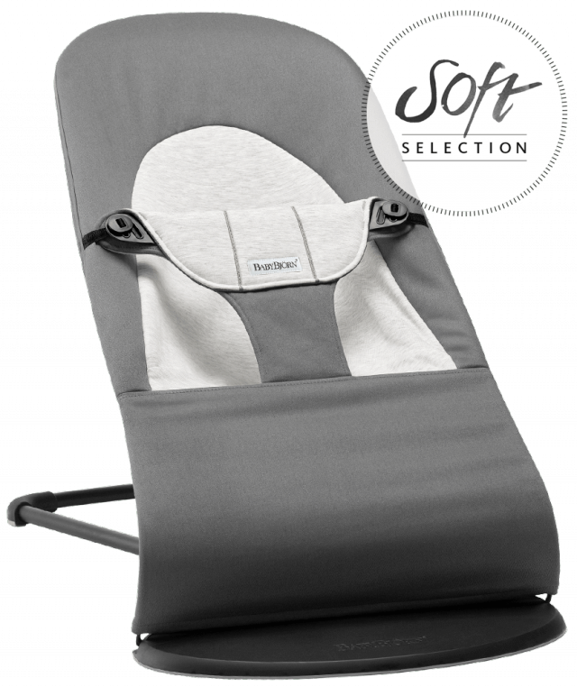 Babybjörn babysitter balance soft cotton/jersey mörkgrå/grå 