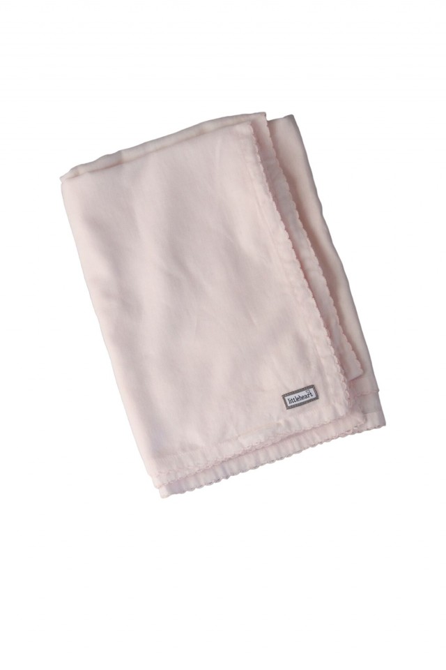 Littleheart muslinfilt soft pink 80x120 cm