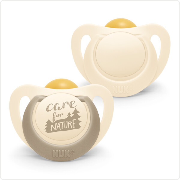 Nuk napp for nature latex 18-36mån cream 2-p