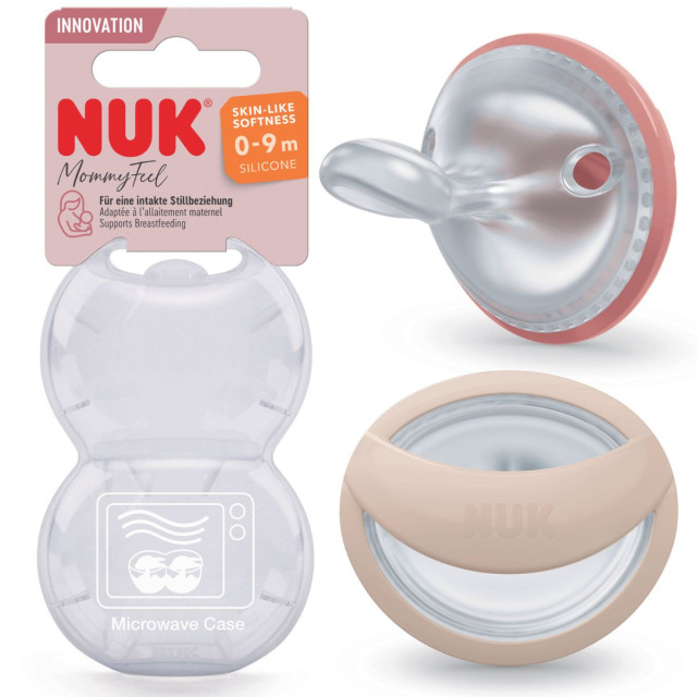 Nuk napp mommy feel silikon 0-9mån rost/sand 2-pack