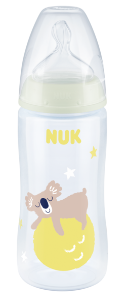 Nuk first choice+ nappflaska temperature control silikon 300ml 6-18mån night koala