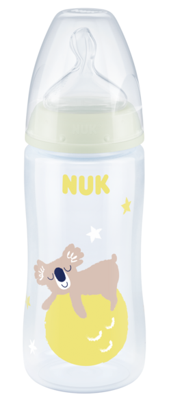 Nuk nappflaska first choice+ temperature control silikon 300ml 0-6 mån night koala