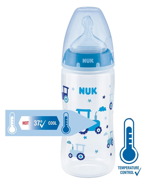 Nuk nappflaska first choice+ silikon 300ml blue