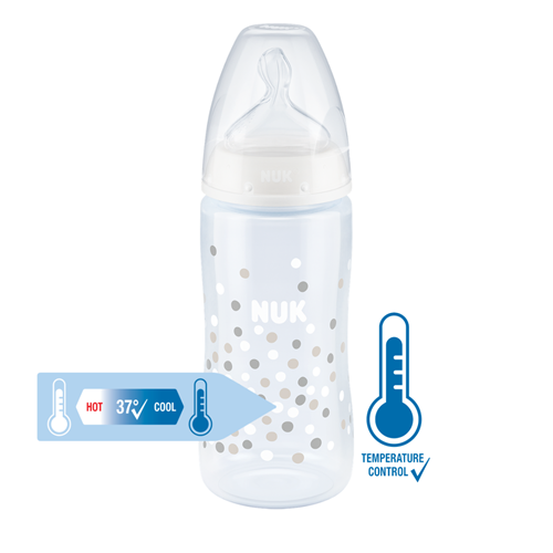 Nuk nappflaska first choice+ silikon 300ml white