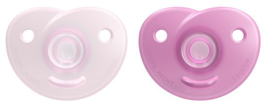 Avent napp soothie 0-6mån rosa 2-p