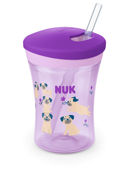 Nuk action cup 230ml 12mån+ rose
