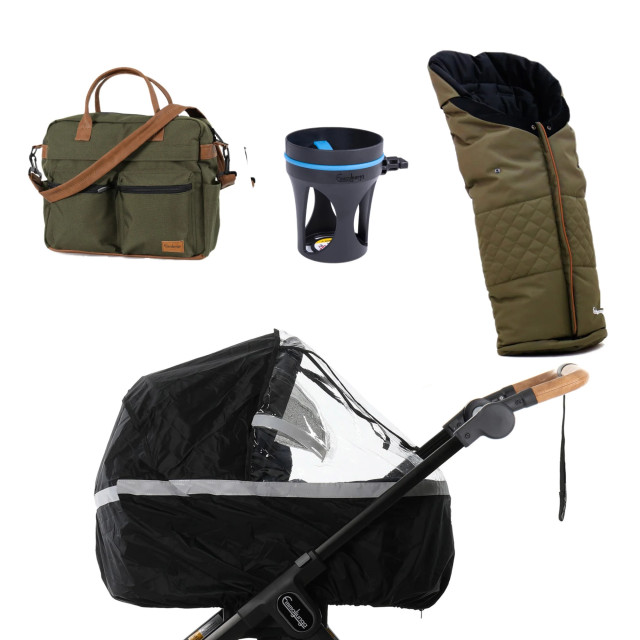 Emmaljunga premium paket outdoor olive OBS! Vid köp av komplett Emmaljunga vagn