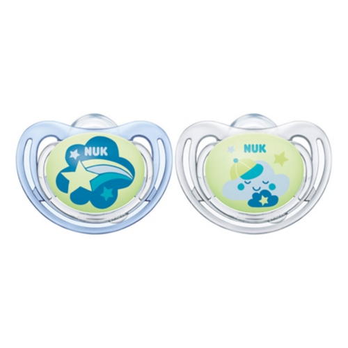 Nuk napp freestyle night & day silikon blue 6-18mån 2-pack