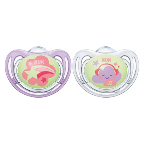 Nuk napp freestyle night & day silikon lilac 0-6mån 2-pack