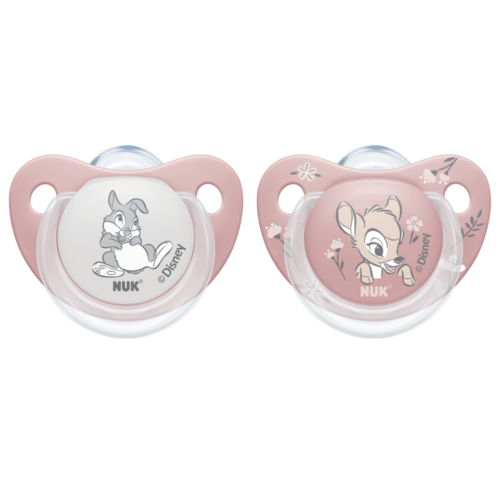 Nuk napp trendline silikon bambi 0-6mån 2-pack. 