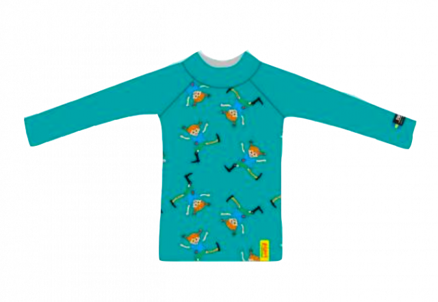 Swimpy uv-tröja pippi turkos