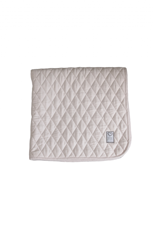 Littleheart lekmatta quiltad soft pink 