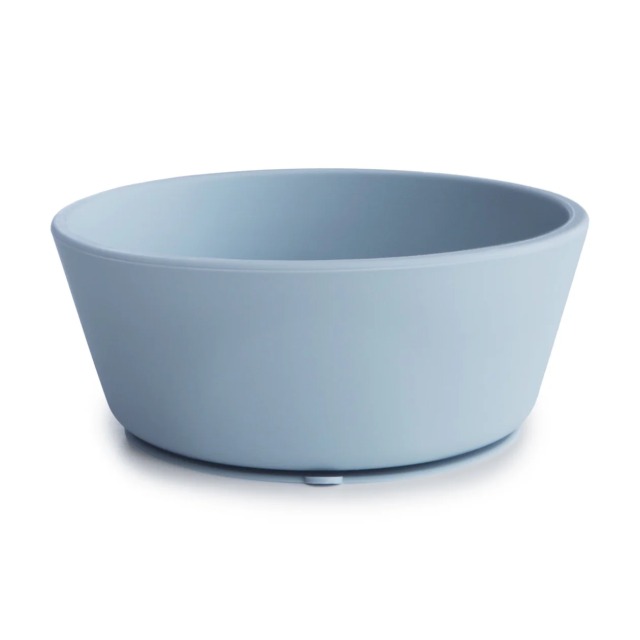Mushie skål silikon powder blue