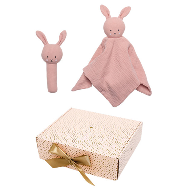 Jabadabado babypresent bunny skallra rosa