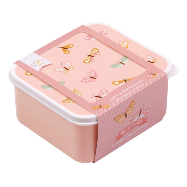 Little lovely company lunch & snackbox butterflies 4-p