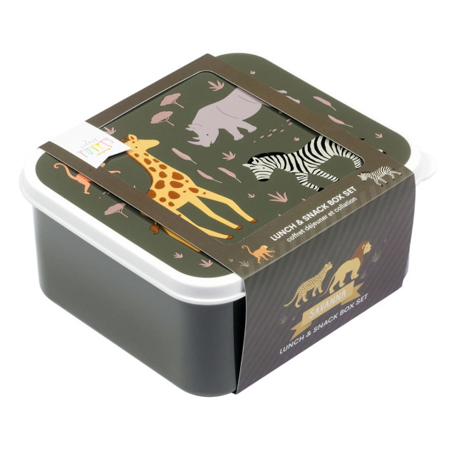 Little lovely company lunch & snackbox savanna 4-p