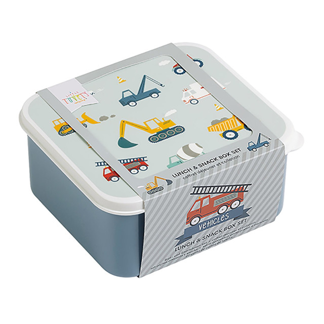 Little lovely company lunch & snackbox vehicles 4-p