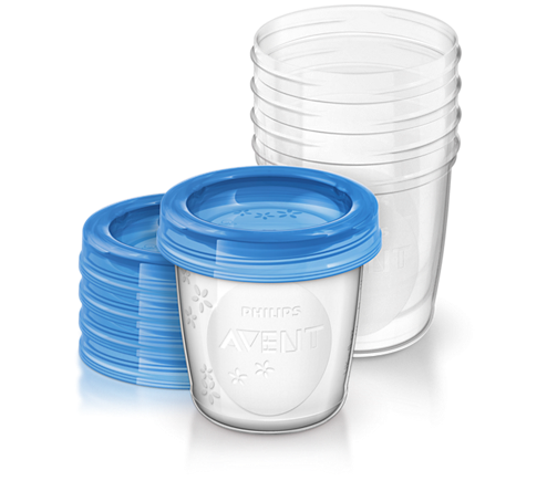 Avent förvaringsmugg för bröstmjölk 180ml  5-pack