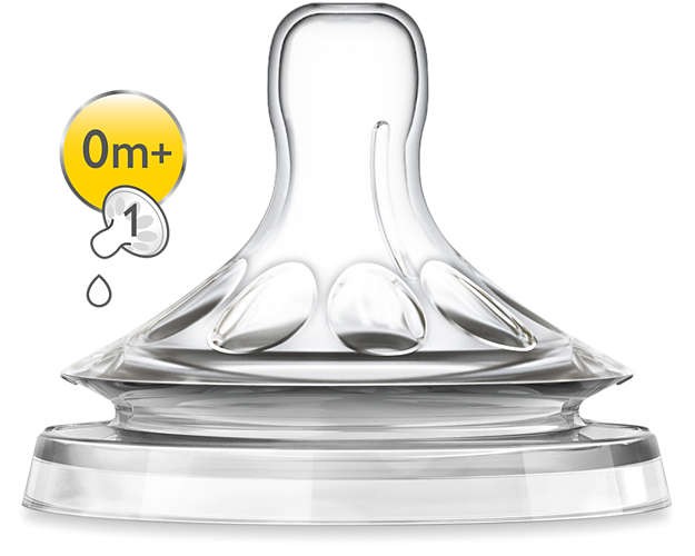 Avent dinapp natural 0 månader+/nyfödd 1 hål 2-pack