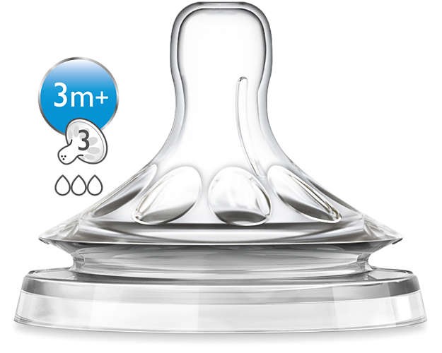 Avent dinapp natural 3 månader/normalt flöde 3 hål 2-pack