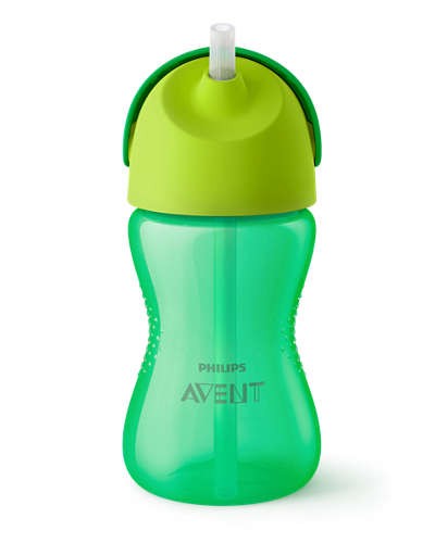 Avent drickmugg sugrör 300ml grön 12m+