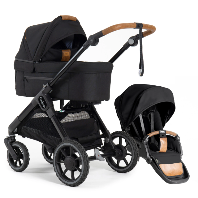 Emmaljunga sento max flat+ duovagn outdoor black 