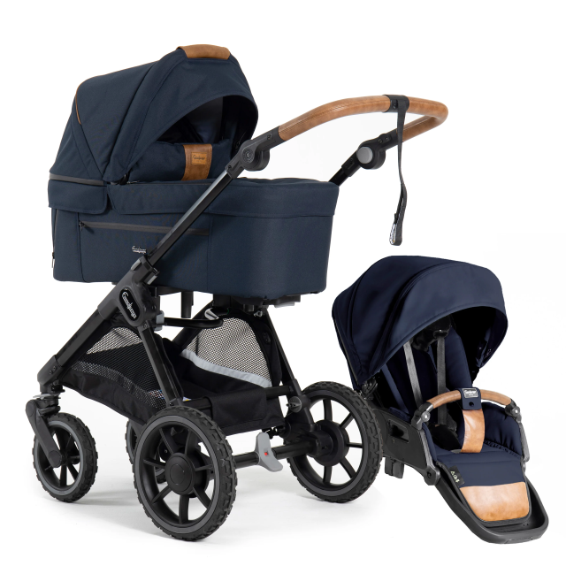 Emmaljunga sento pro flat+ duovagn outdoor dark navy 