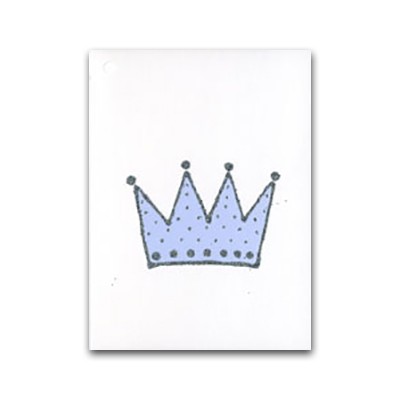 Nobhill kort med snöre krona silver/blå