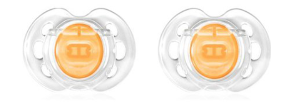 Tommee tippee napp air style 0-6mån orange 2-p