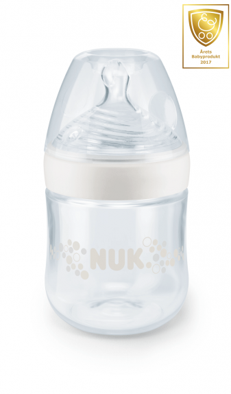 Nuk nappflaska nature sense 0-6mån temp control 150ml vit