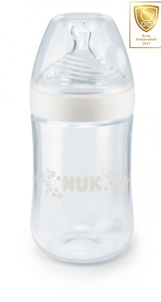 Nuk nappflaska nature sense 6-18mån temp control 260ml vit